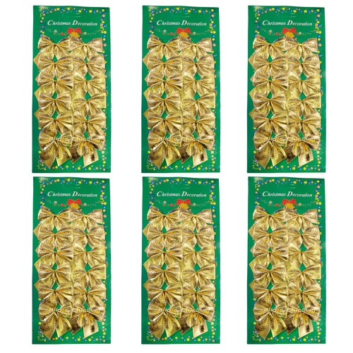 72 Mini Schleifen gold Weihnachten Weihnachtsschleifen Schleife Christbaum 5cm - zum Schließen ins Bild klicken